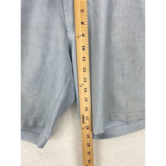 Peter Millar Chino Shorts Men’s Size 38 Blue Pastel Flat Front 9” Inseam - Picture 3 of 8